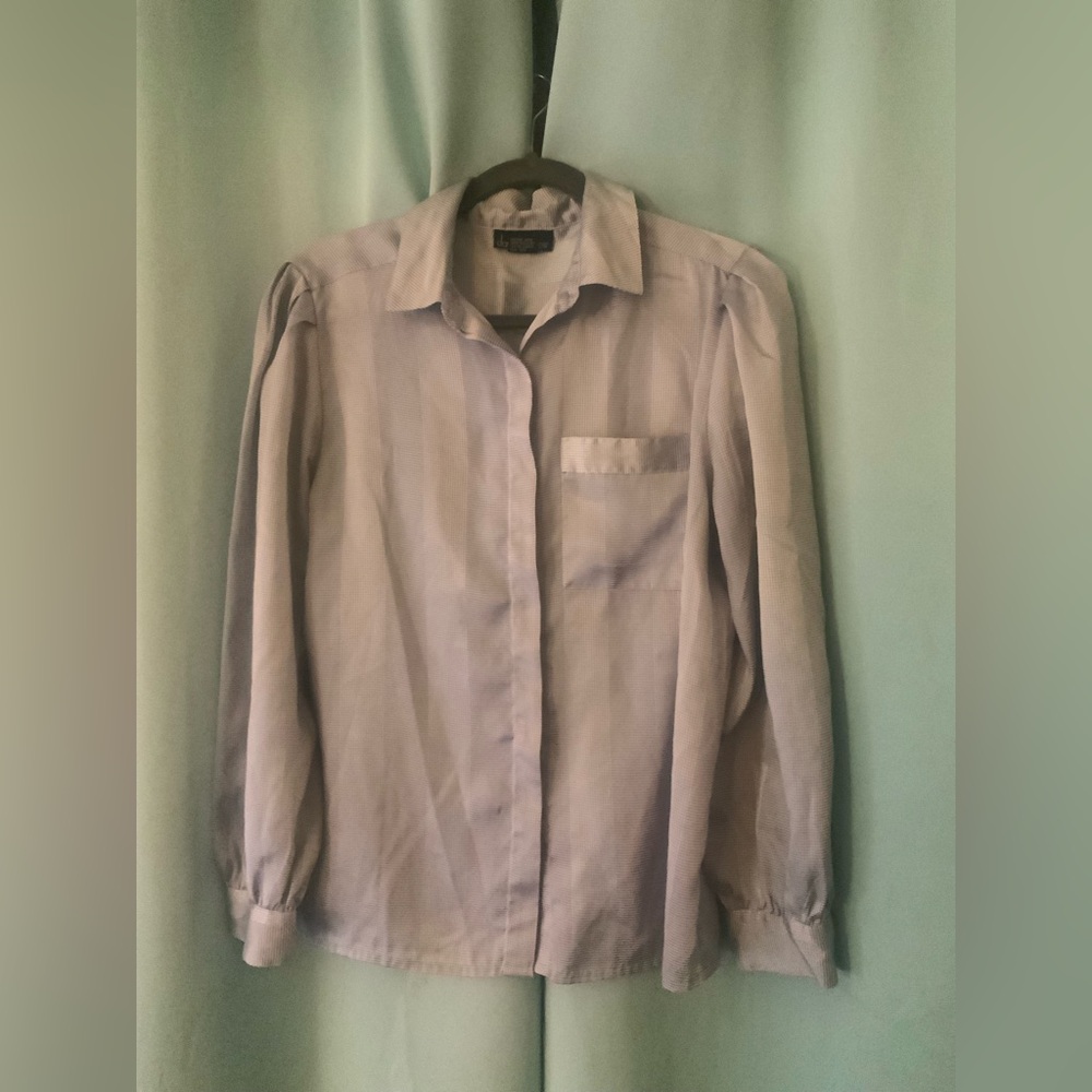 Women's Silver Vintage David Matthew Button Down Blouse